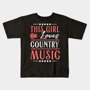 This Girl Loves Country Music Kids T-Shirt